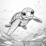 Action-Packed Leatherback Sea Turtle Coloring Pages 3