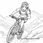Action-Packed Mountain Biker Coloring Pages 1