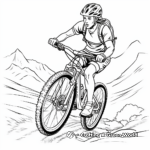 Action-Packed Mountain Biker Coloring Pages 3