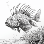Action-Packed Predator Lionfish Coloring Pages 1