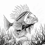Action-Packed Predator Lionfish Coloring Pages 2