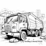 Action-Packed Recycling Truck On Duty Coloring Pages 1