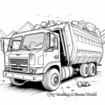 Action-Packed Recycling Truck On Duty Coloring Pages 2