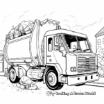 Action-Packed Recycling Truck On Duty Coloring Pages 4