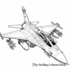 Action Packed Saab JAS 39 Gripen Fighter Jet Coloring Pages 1