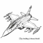 Action Packed Saab JAS 39 Gripen Fighter Jet Coloring Pages 2