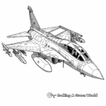 Action Packed Saab JAS 39 Gripen Fighter Jet Coloring Pages 3