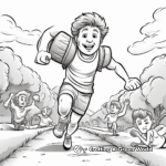 Action-Packed Sack Race Coloring Pages 1