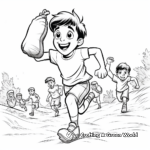 Action-Packed Sack Race Coloring Pages 2