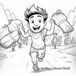 Action-Packed Sack Race Coloring Pages 3