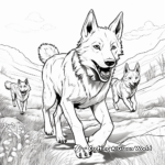 Action-packed Wolf Hunt Coloring Pages 4
