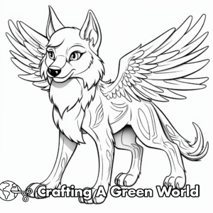 Wolves With Wings Coloring Pages - Free &amp; Printable!