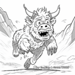 Action-Packed Yak Chase Coloring Pages 1