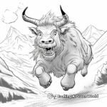 Action-Packed Yak Chase Coloring Pages 2