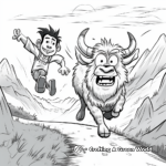 Action-Packed Yak Chase Coloring Pages 3