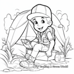 Active Camping Fishing Coloring Pages 4