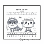 Adorable 2023 Animal Calendar Coloring Pages 3