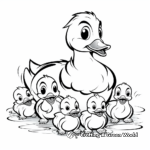 Adorable 5 Little Ducks Family Coloring Pages 1