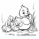 Adorable 5 Little Ducks Family Coloring Pages 2