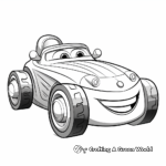 Adorable Animated Derby Car Coloring Pages 1