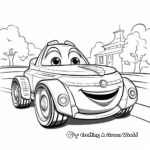 Adorable Animated Derby Car Coloring Pages 2