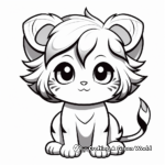 Adorable Anime Lion Coloring Pages for Teens 1