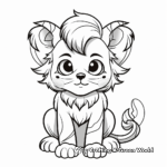 Adorable Anime Lion Coloring Pages for Teens 4
