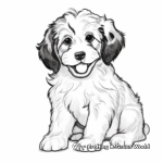 Adorable Baby Bernedoodle Coloring Pages 1
