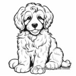 Adorable Baby Bernedoodle Coloring Pages 2