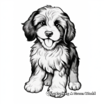 Adorable Baby Bernedoodle Coloring Pages 3
