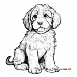Adorable Baby Bernedoodle Coloring Pages 4
