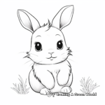 Adorable Baby Bunny Unicorn Coloring Pages 1