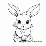Adorable Baby Bunny Unicorn Coloring Pages 4