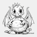 Adorable Baby Dragon Hatching Coloring Pages 1