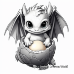 Adorable Baby Dragon Hatching Coloring Pages 2