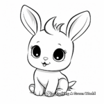 Adorable Baby Easter Bunny Coloring Sheets 1