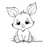 Adorable Baby Easter Bunny Coloring Sheets 4