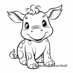 Adorable Baby Hippo Coloring Pages 4