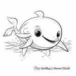 Adorable Baby Humpback Whale Coloring Pages 1