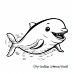 Adorable Baby Humpback Whale Coloring Pages 2