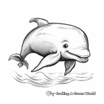 Adorable Baby Humpback Whale Coloring Pages 3