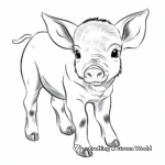 Adorable Baby Piglet Coloring Pages 2