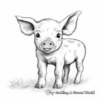 Adorable Baby Piglet Coloring Pages 3