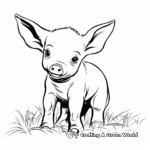 Adorable Baby Piglet Coloring Pages 4