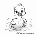 Adorable Baby Rubber Duck Coloring Pages 2