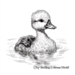 Adorable Baby Rubber Duck Coloring Pages 3