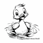 Adorable Baby Rubber Duck Coloring Pages 4