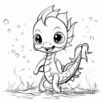 Adorable Baby Sea Dragon Coloring Pages 1