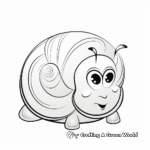 Adorable Baby Snail Coloring Pages 2