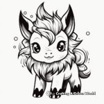 Adorable Baby Unicorn Coloring Pages 2